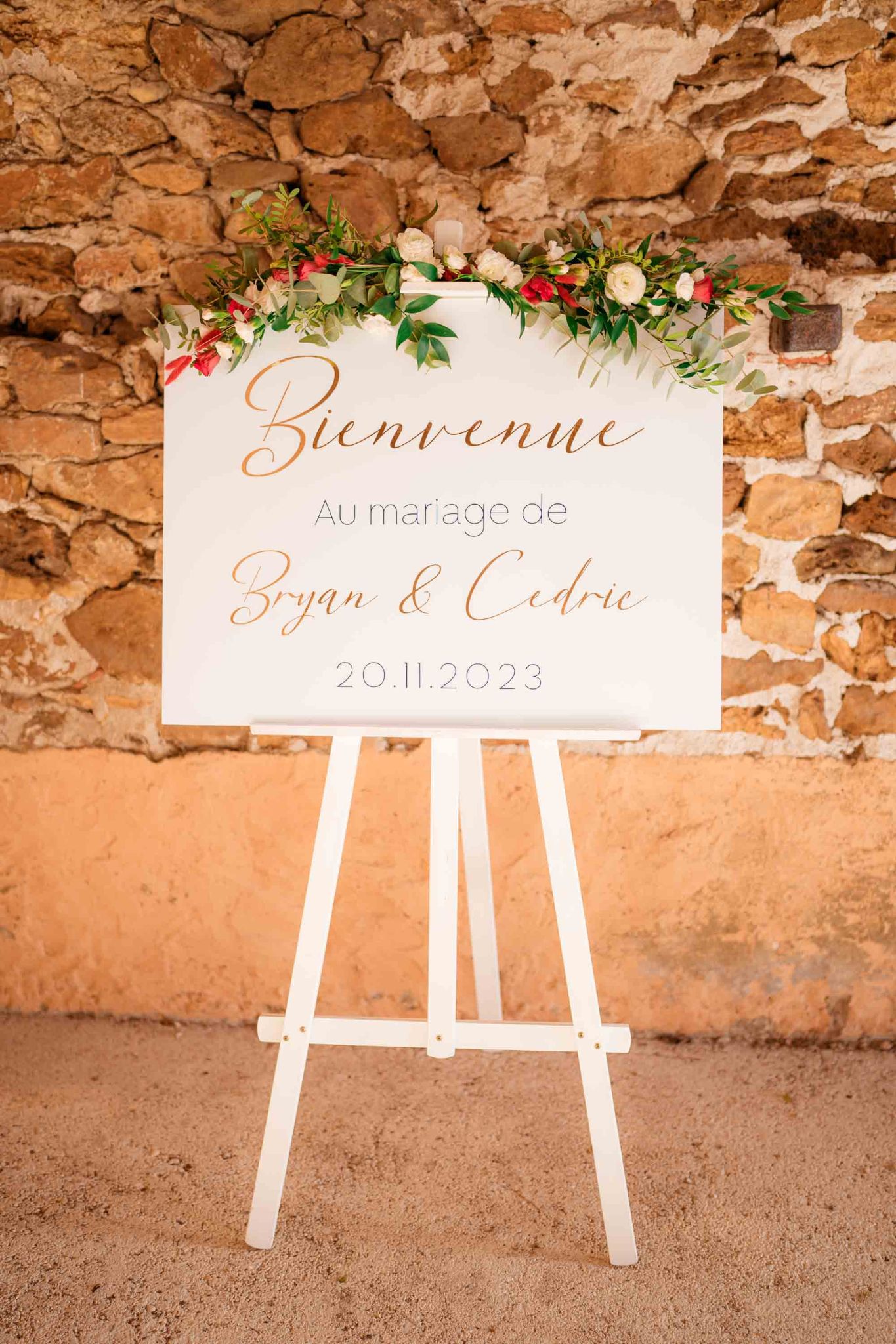 Mariage Night and Gold panneau Bienvenue2